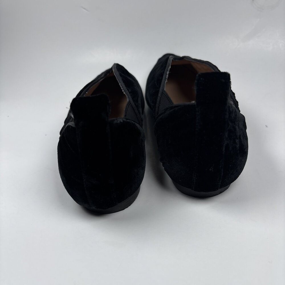 Menina Black Velvet Pointed Toe Smoking Slipper Flats Women’s Elegant Loafers 37 - Picture 9 of 16